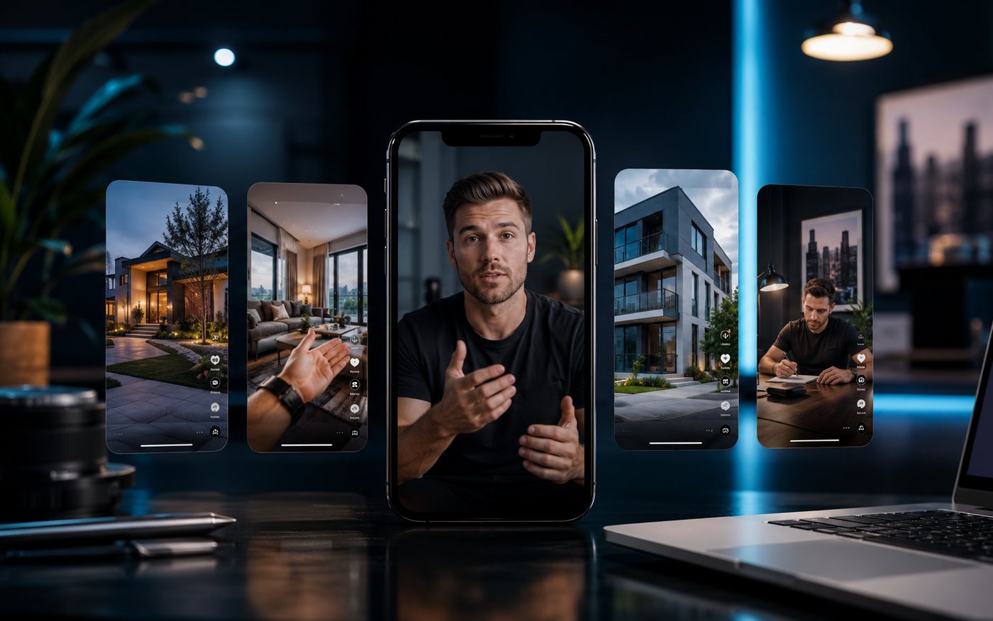 Short-form real-estate video clips for Reels and Shorts